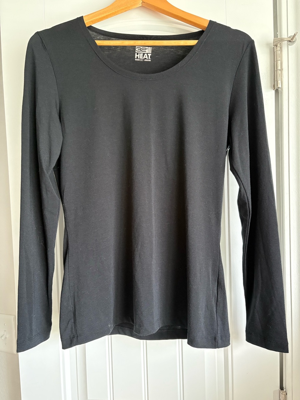 32 Degrees Heat Black Long-Sleeve Crewneck Thermal Base Layer